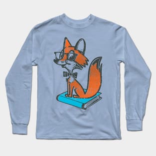 Well Read Fox - Book Geek - Librarian Long Sleeve T-Shirt